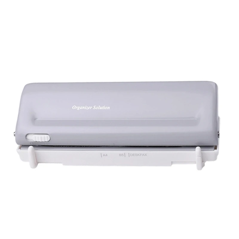 W89C 휴대용 6 홀 펀처 9 홀 페이퍼 펀처 핸드 계정 구멍 펀치 10 시트 용량 조절 가능한 수동 용지 펀치