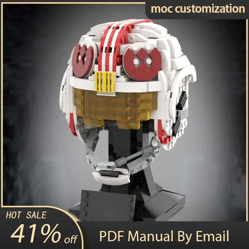 

575 шт. Moc Star Battle Luke's Pilot Helmet Модель Строительные блоки Кирпичи Diy Образовательные сборки Игрушки для детей Подарки на день рождения