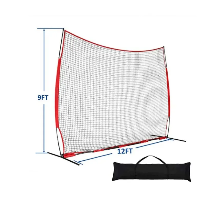 Portable Baseball Net Flat Stopping Barrier Net Baseball Softball Protective Training Net for Batting Practice