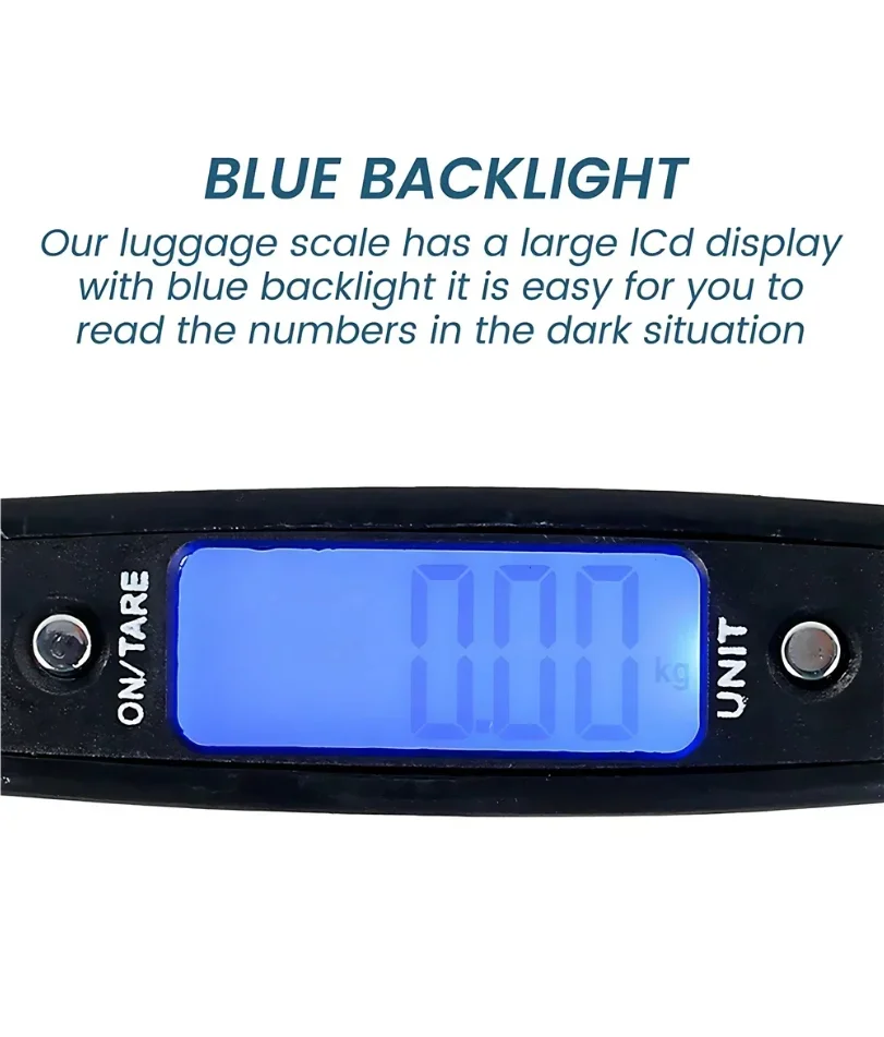 Picture 6: 50kg Digital Luggage Scale Portable Suitcase Scale Handheld Electronic Scales Backlight Digital Display Travel Accessories
