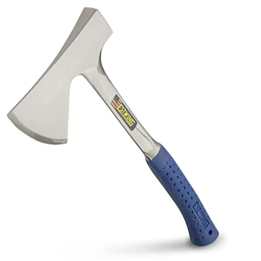 

Camper's Axe - 19" USA Made Camping Ax with Forged Steel Construction and Shock Reduction Grip - E44A