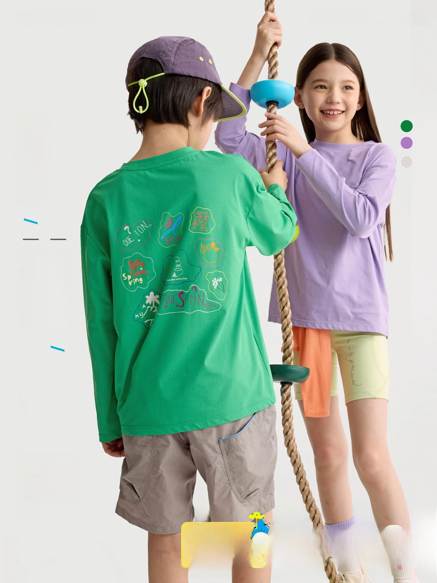 Quick Dry Xuan Paper Print Long Sleeve round Neck Children's T-shirt Purrfect Diary Casual Wear for Boys And Girls Spring Aut...