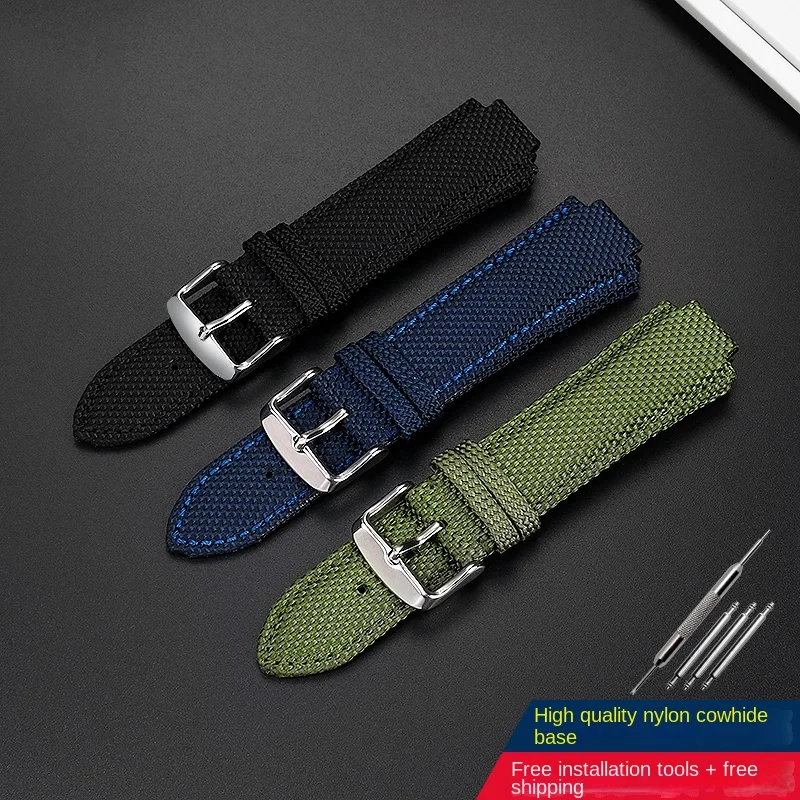 14mm Modified nylon strap for Casio watch strap G-SHOCK Steel Heart Men GST-B400 Personalized modified canvas band accessories