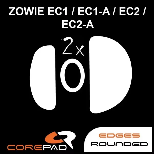 2 Sets Original Corepad Mouse Skates For Zowie ECDW U2 DW EC123-CW FK2DW S2 EC1-A EC2-A FK1 FK2 ZA11 Esports Smooth PTFE Glide