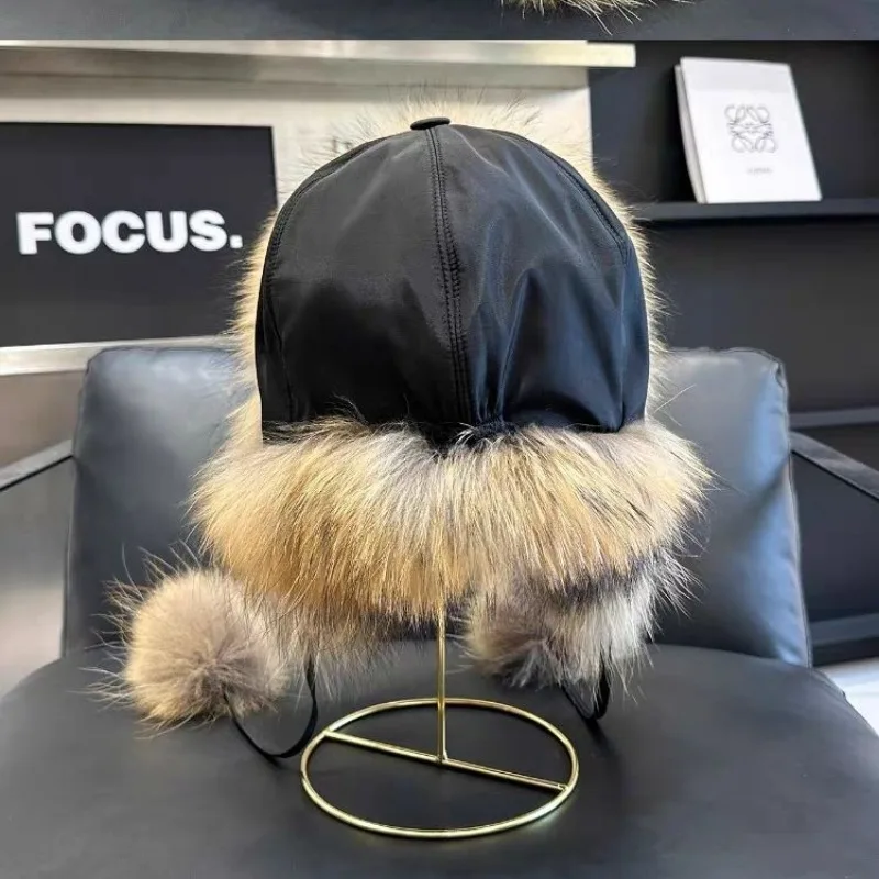 أنيقة فو الفراء في الهواء الطلق مقاوم للماء الصياد قبعة أفخم الترا لينة Ushanka طيار قبعة دافئة مريحة الشتاء قبعة مع بوم بوم الأذن اللوحات