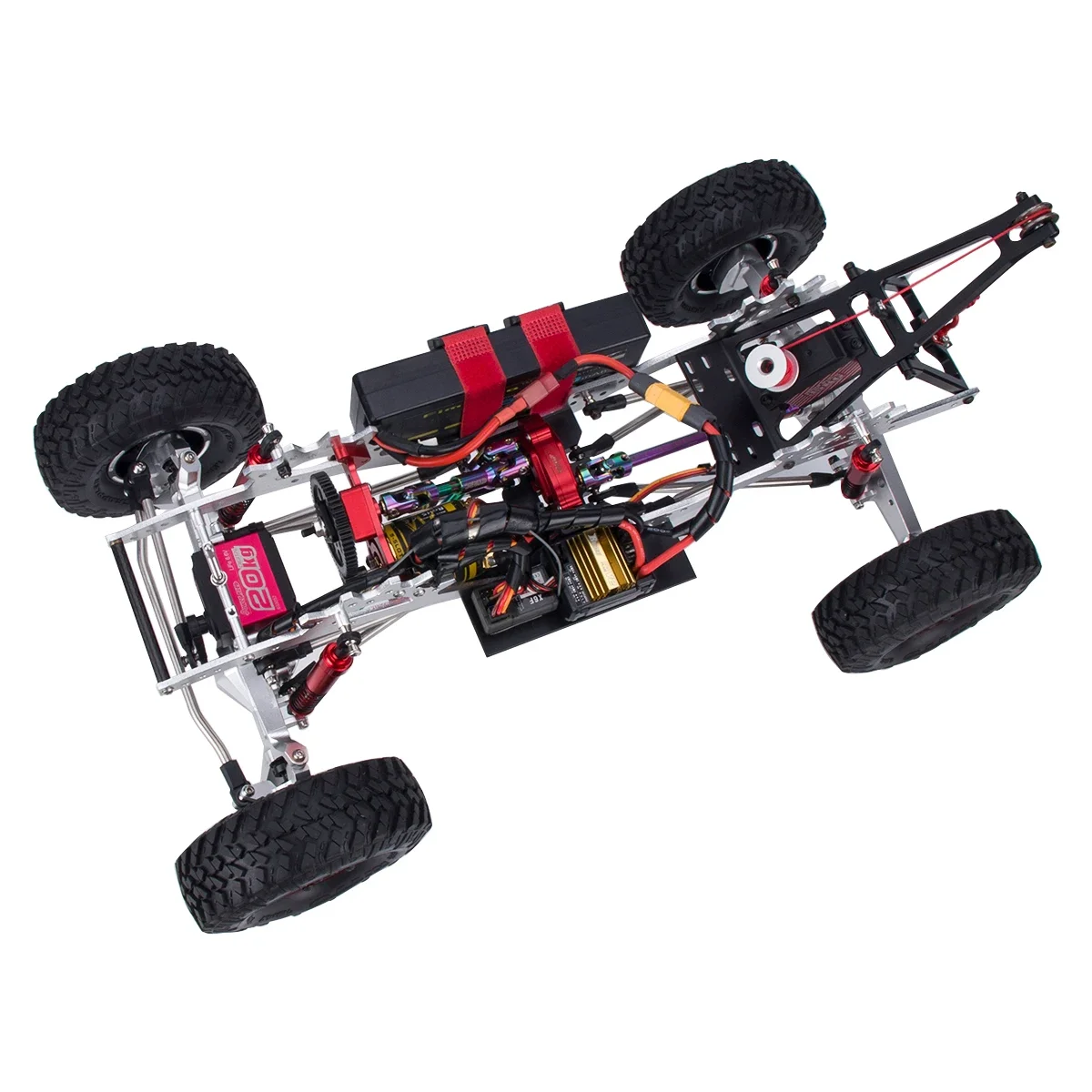 Aluminiowy zestaw podwozia LCG rama DIY suwnica do 1/10 RC rig Crawler Capra SCX10 II osil Comp buduje części zamienne