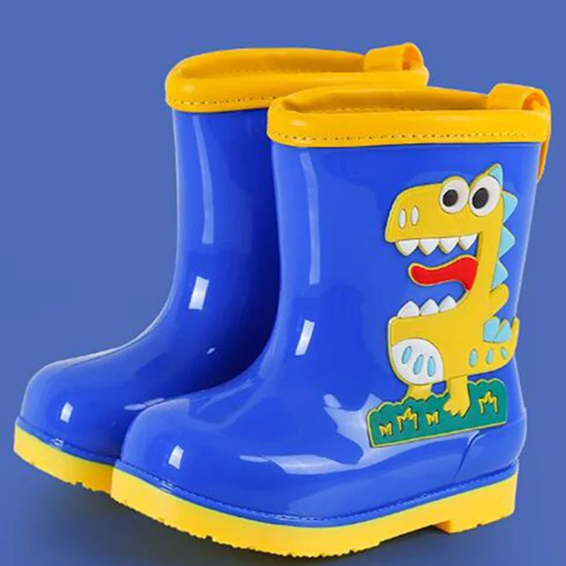 Children Removable Plush Rain Boots Boys Girls Toddler Waterproof Shoes Lightweight Spring Baby Winter Warm Kids Water Shoes