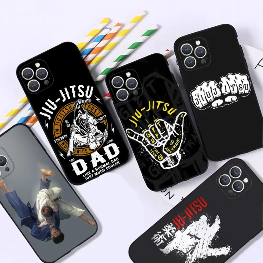

Brazilian Jiu Jitsu Phone Case For iPhone 16,15,14,13,12,Pro,Max,11,7,8,Plus,XR,XS Max Shockproof Silicone Soft Shell