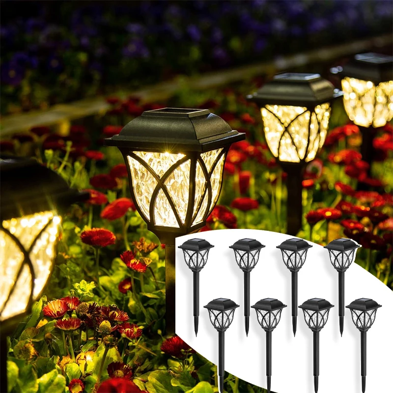 LED Solar Pathway Lights Lawn Lamp Outdoor Solar Lamp Decoration for Garden Yard Landscape Patio Driveway Walkway Lighting