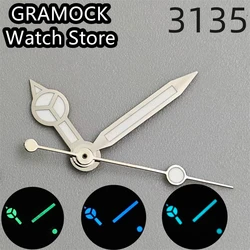 GRAMOCK Watch Hands Silver Hands Green Blue Green Blue Luminous Fit 3135 Movement