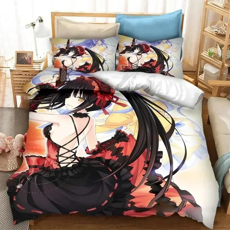 

3D Print Anime Date A Live Comfortable Duvet Quilt Cover Pillowcase Bedding Set Children Bedroom Decoration Home Textile