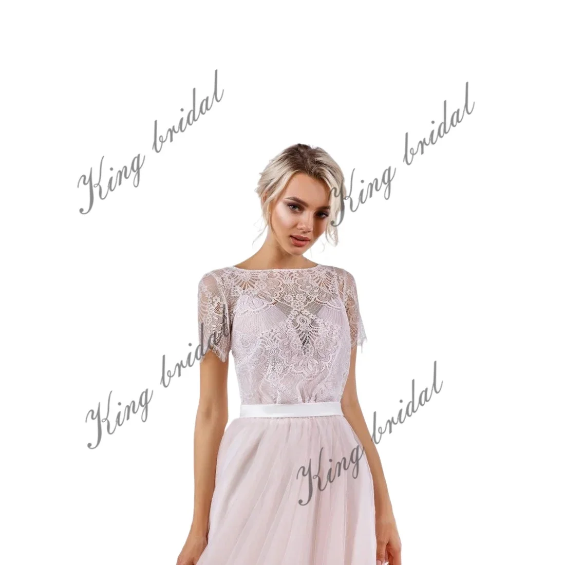 Lace Tulle Wedding Dress Beaded Sweetheart Bridal Gown Custom Backless Bridal Dress Custom A Line Bridesmaid Boho Bridal Dress