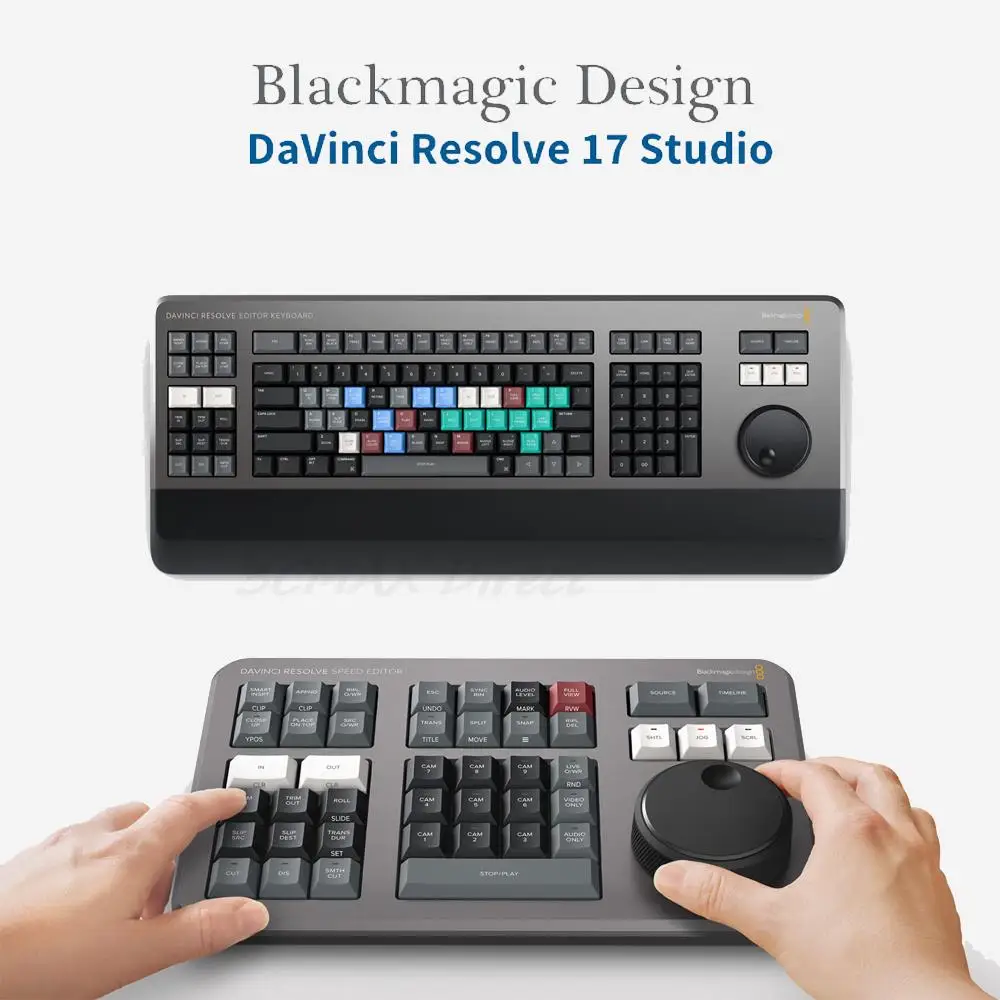 Blackmagic Design DaVinci Resolve 17 Studio with Speed Editor (Activation Card) Editing Keyboard New