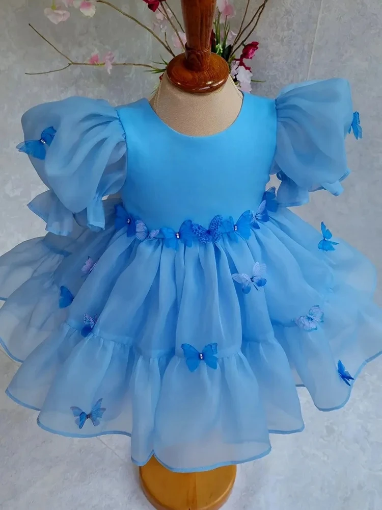 Elegante princesa florista Vestido, Malha, Vestido de Natal formal, Vestido fofo, Lolita, Borboleta, Festa de aniversário, 2024