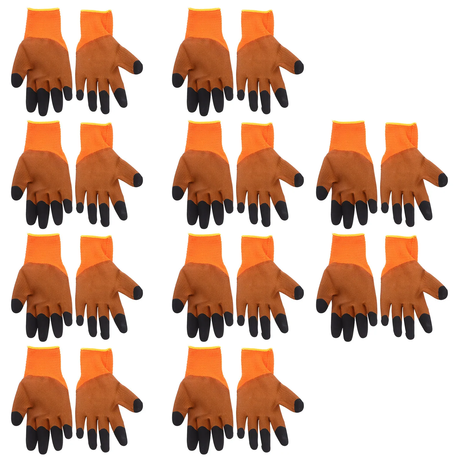 10Pairs Men's Insulated Work Gloves Thermal Lining High Visibility Anti Slip Palm Cold Weather Gloves Winter Mitts for Working