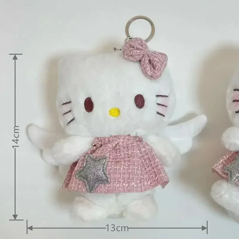 Sanrio Hello Kitty Key Chain Miniso Anime Cartoon Cute Plush Doll Kawaii Key Ring Fashion Ornaments Girl&Child Holiday Gifts