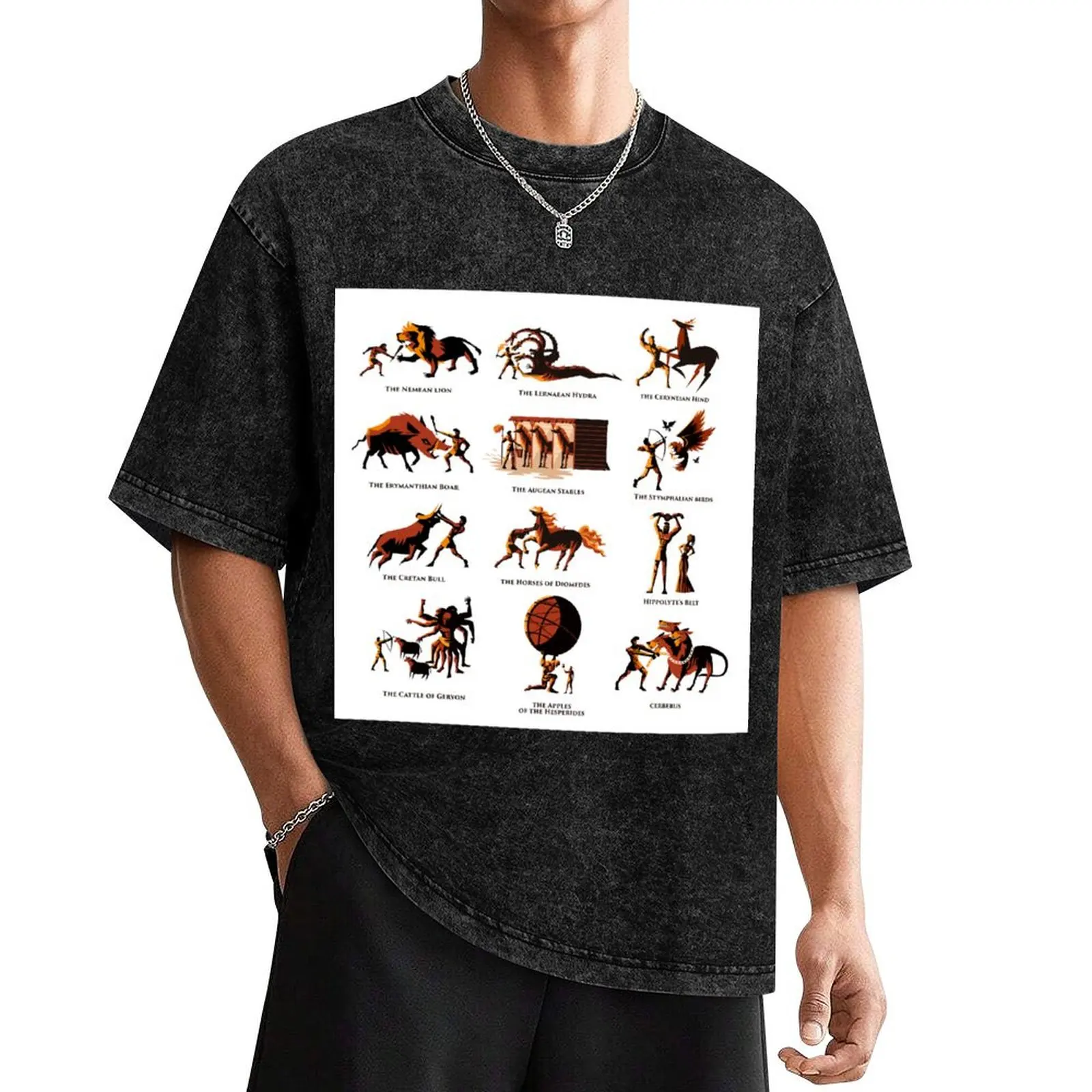 hercules heracles labours T-Shirt quick-drying shirts graphic tees fitted t shirts for men