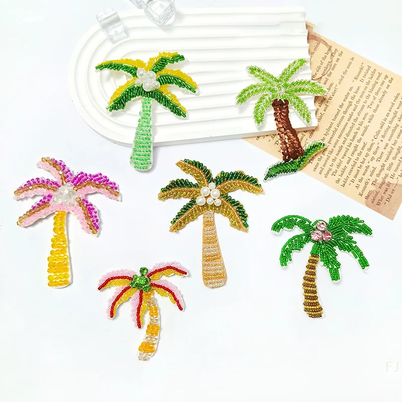 

[YU]3D Coconut Patches For Clothing DIY Sew On Patches Beaded Applique Parches Bordados Para Clothing Decoration