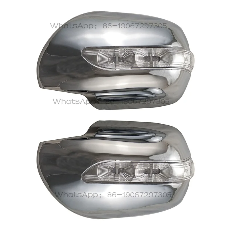 

For Toyota 4 Prado 2700 FJ120 2003-2009 Chrome Car Side Mirror Cover Side Exterior Replacement-A87Q