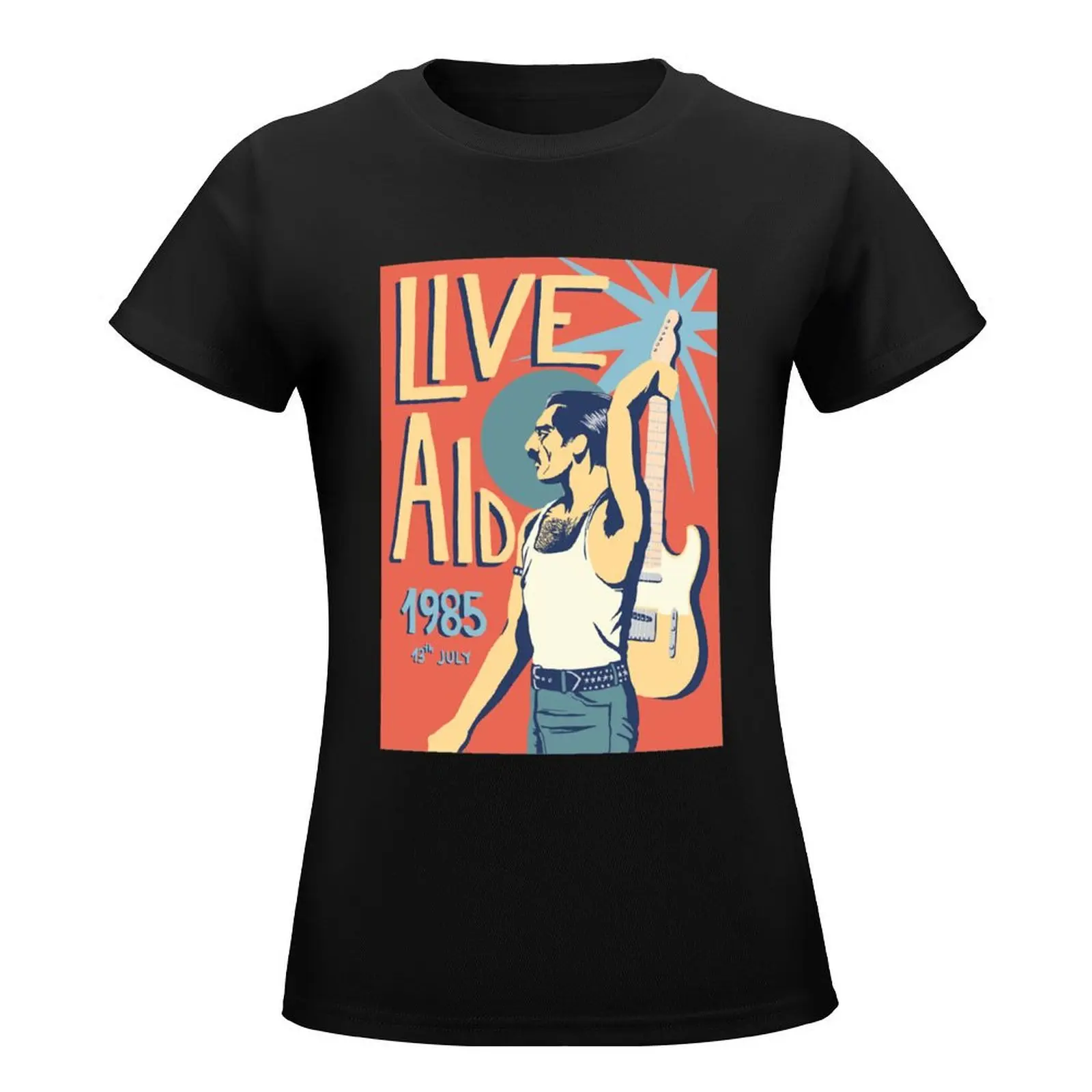 Live Aid 1985 T-Shirt summer tops cute tops korean fashion funny luxury designer clothing Women