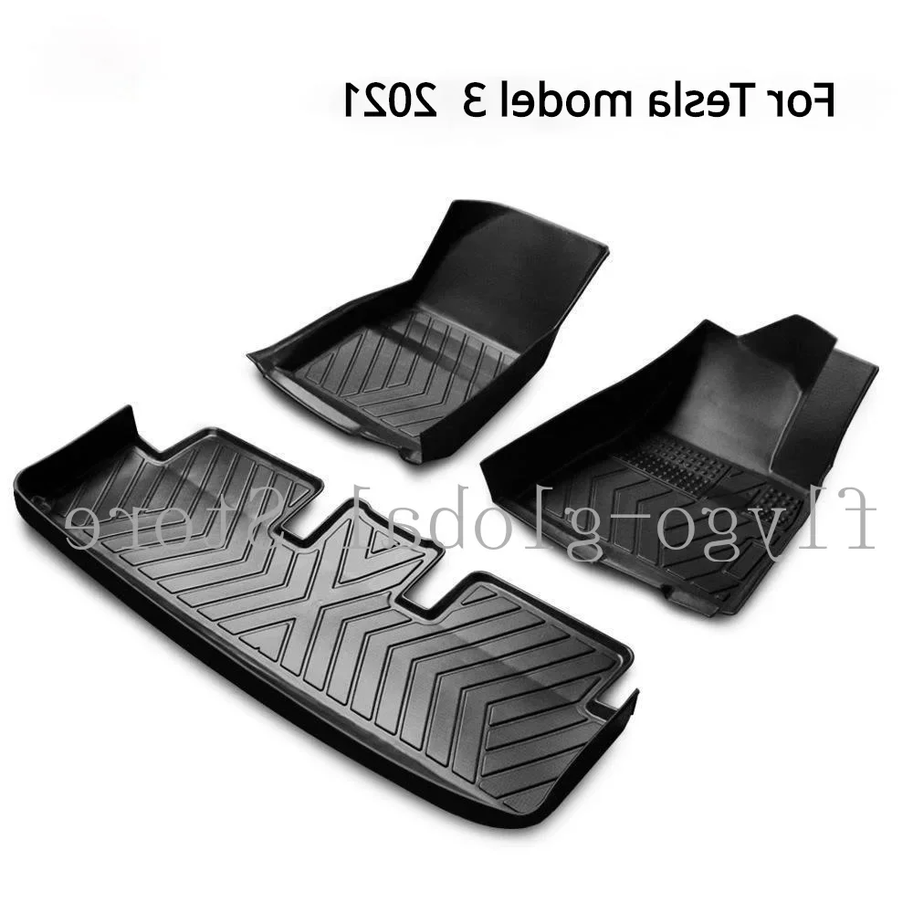 اكسسوارات الحصير TPE لعام 2021 تسلا نموذج 3 اكسسوارات القدم الحصير مكافحة الأوساخ واقية الحصير الجذع حصيرة #1