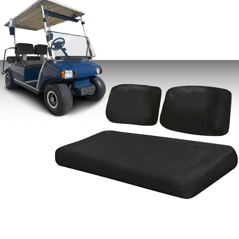 3Pcs/Set Leather Front Seat Cover Replacement For Club Car DS 1982-2000.5 Golf Carts Accessories Waterproof Seat Cover Protector