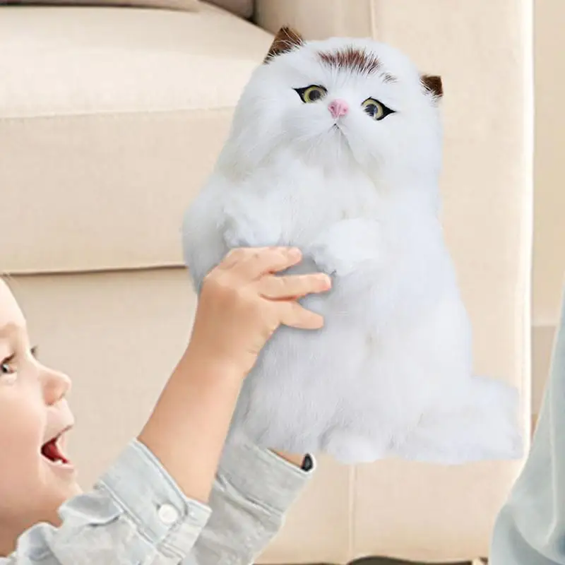 Cute Simulated Cat Doll Plush Toy Stuffed Soft Animal Plush Kitten Pillow Kids Stuffed Doll Toys