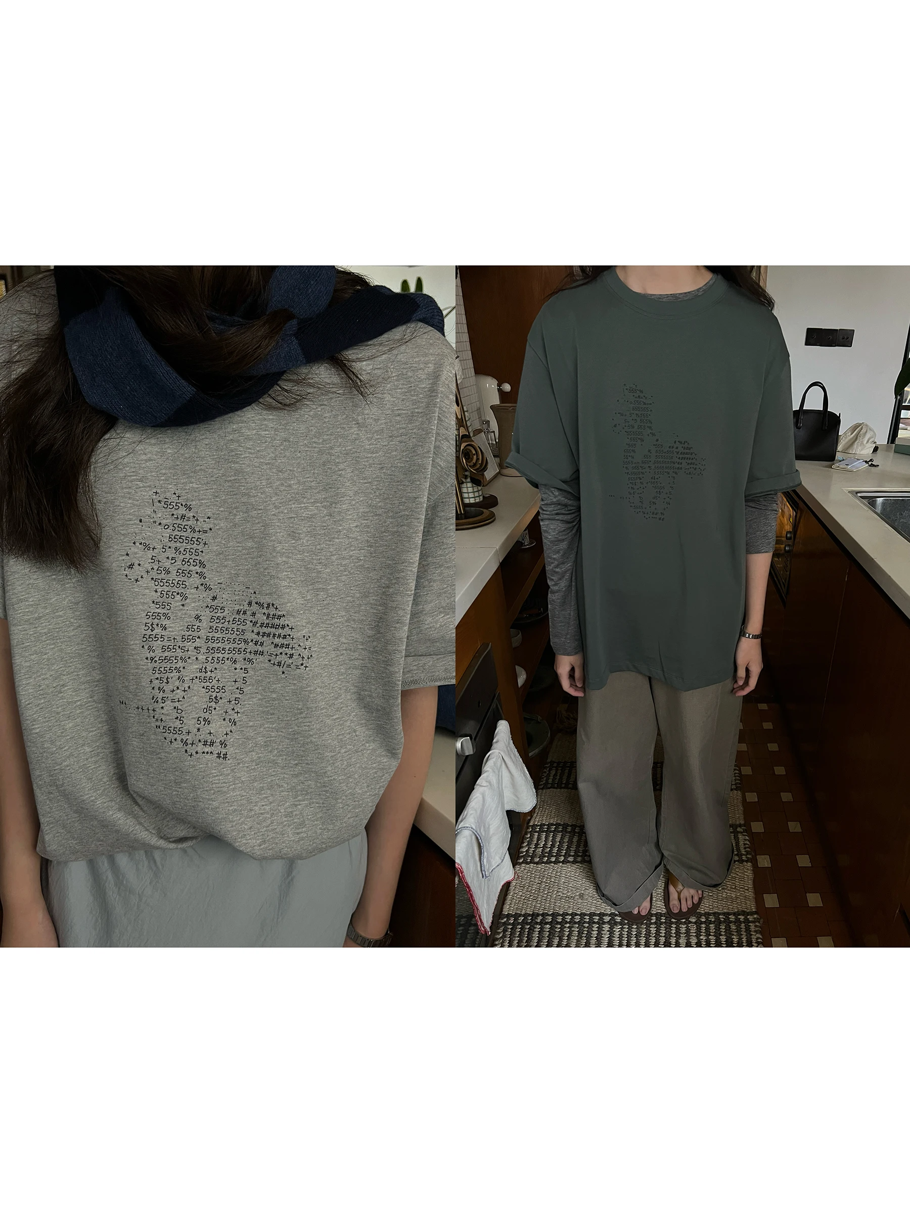 

Расписанная вручную женская футболка с коротким рукавом, новинка 2026 года, базовая модель для ношения под одеждой, корейский дизайн, топ на год рождения.