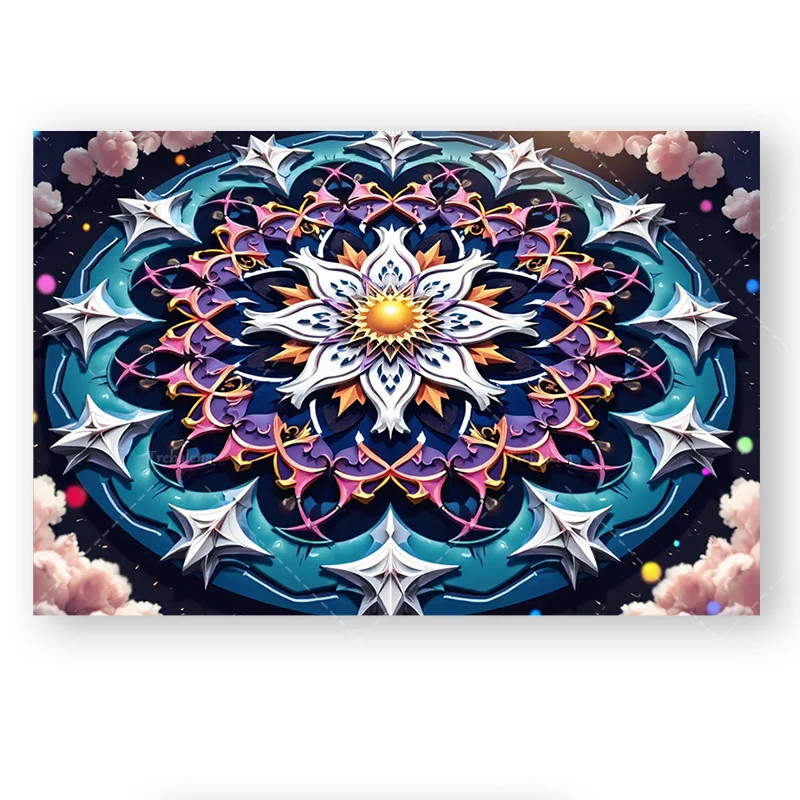 قطعة واحدة من نسيج الحائط من نسيج ماندالا ستار - معلق على الحائط من بوهو شيك لديكور غرفة النوم #2