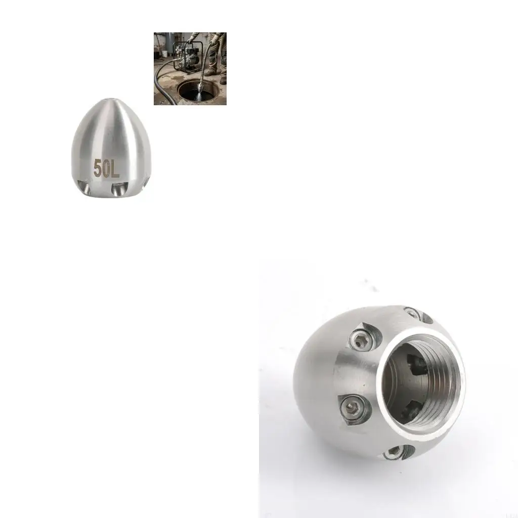 L43A Metal Pipe Cleaning Tip Sewer Jetter Nozzle 2 Female Thread for Drain Lines