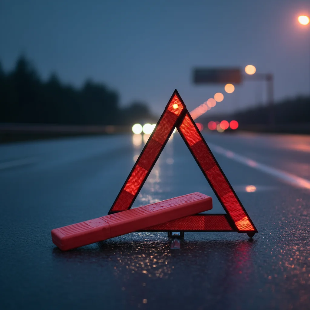 Large National Standard Reflective Triangle Car Warning Sign For Roadside Emergencies And Safety