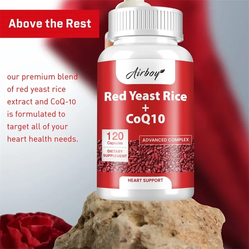 Red Yeast Rice and CoQ10 - Supports Heart and Brain Health, Boosts Immunity