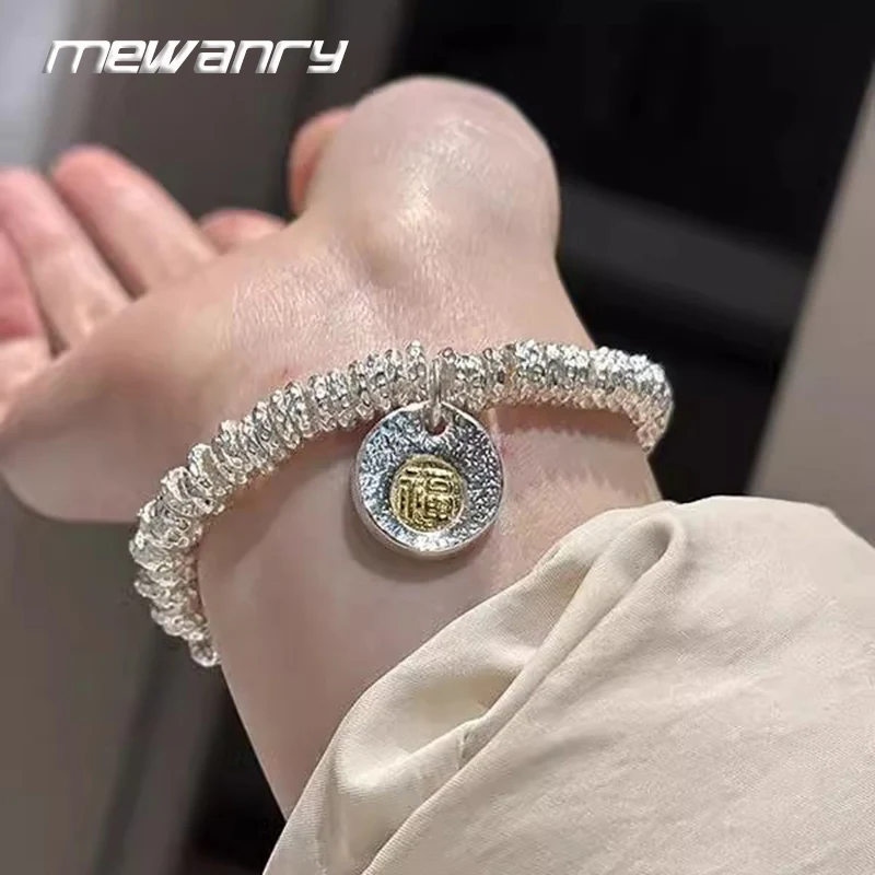

Mewanry Elasticity Good Luck Bracelets For Women Couples Personality New Trendy Heavy Industry Handmade Birthday Jewelry Gifts