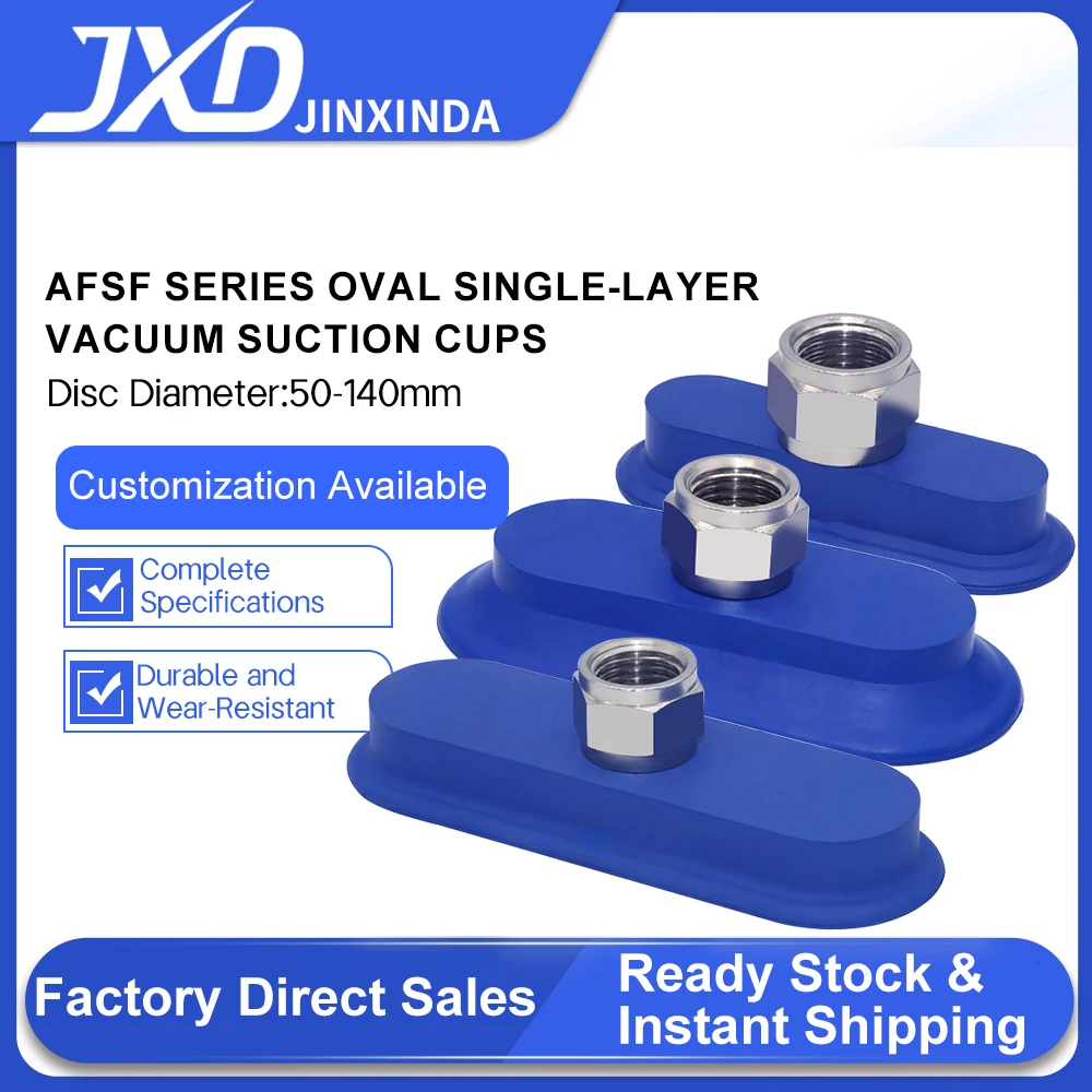 JXD AFSB AFSF Series Bellows Vacuum Suction Cup 30mm-70mm Industrial Pneumatic Rubber Suction Pad with G1/4 G3/8 Thread Fitting