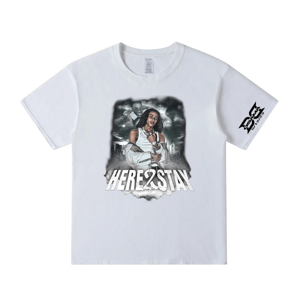 DD Osama Merch T-shirt Here 2 Stay Tee 2023 Tour Crewneck Short Sleeve Streetwear Men Women Hip Hop Clothes