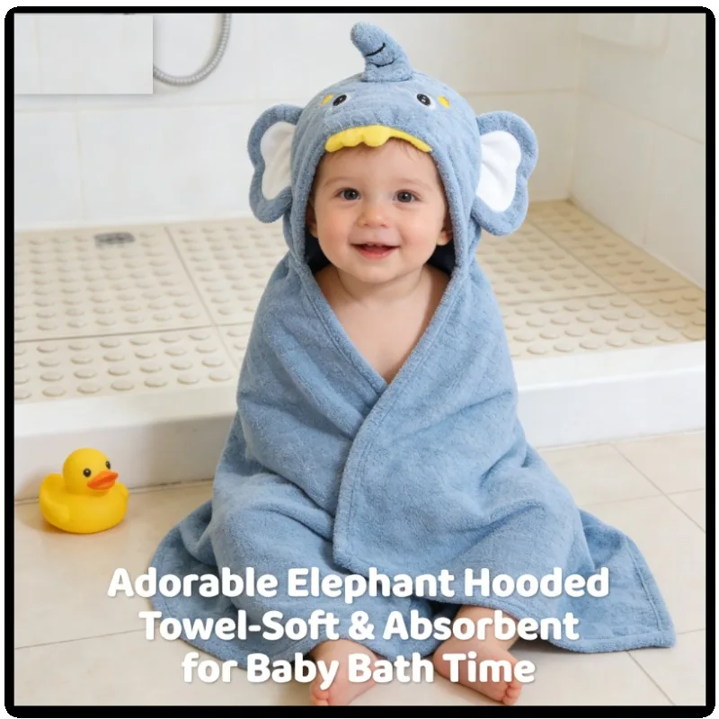 

Детское банное полотенце, мягкий впитывающий детский халат, утолщенное банное пончо с героями мультфильмов, накидка-полотенце с капюшоном