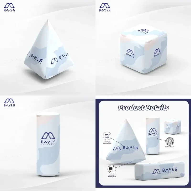 Water Advertising Inflatable Triangular Racing Buoy-Waterproof Customizable Color Durable for Racing & Navigation
