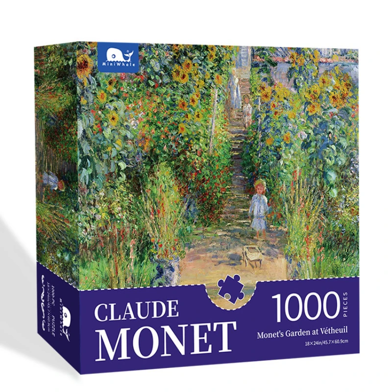 Jigsaw Puzzle 1000 Pieces for Adults Kid Monet Landscape Puzzle Toy Family Game Famous World Oil Painting Home Decoration