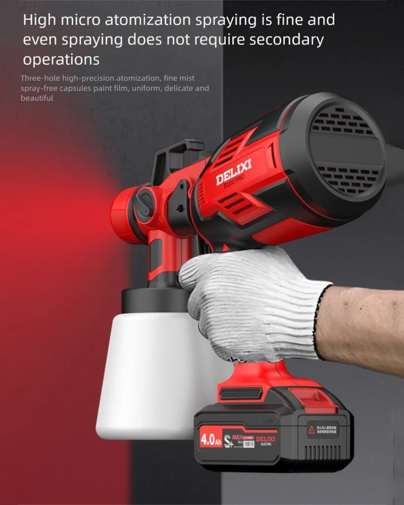 ปืนพ่นสีไฟฟ้า, ปืนพ่นสีแบตเตอรี่ลิเธียม, สีลาเท็กซ์, เครื่องพ่นสีสำหรับใช้ในบ้าน, เครื่องพ่นสีออลอินวัน