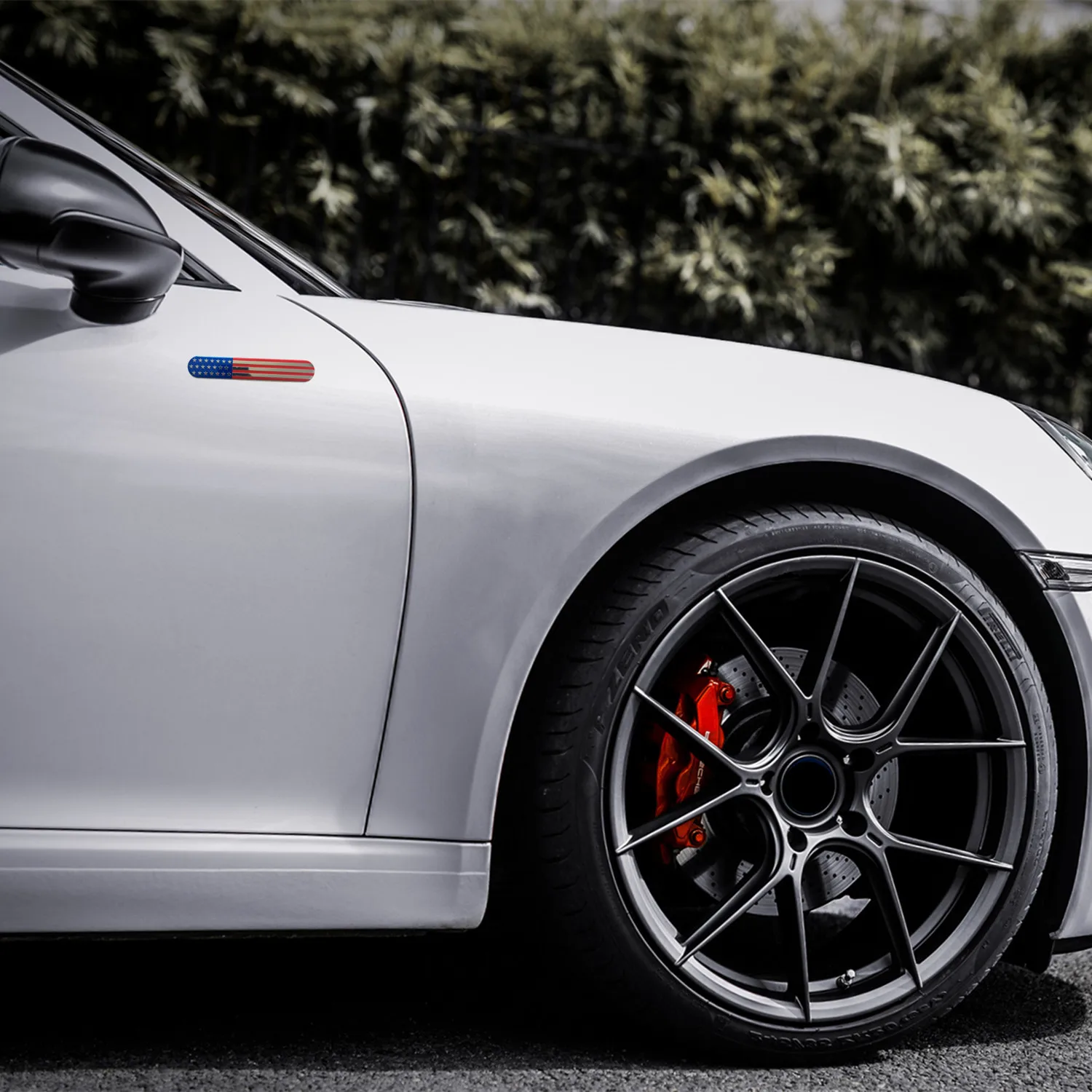 2 قطعة ثلاثية الأبعاد لاصق معدني شاحنة رياضية سيارة شارة الولايات المتحدة الأمريكية العلم المعدني السيارات درابزين شعار تنقش الولايات المتحدة الأمريكية العلم مائي