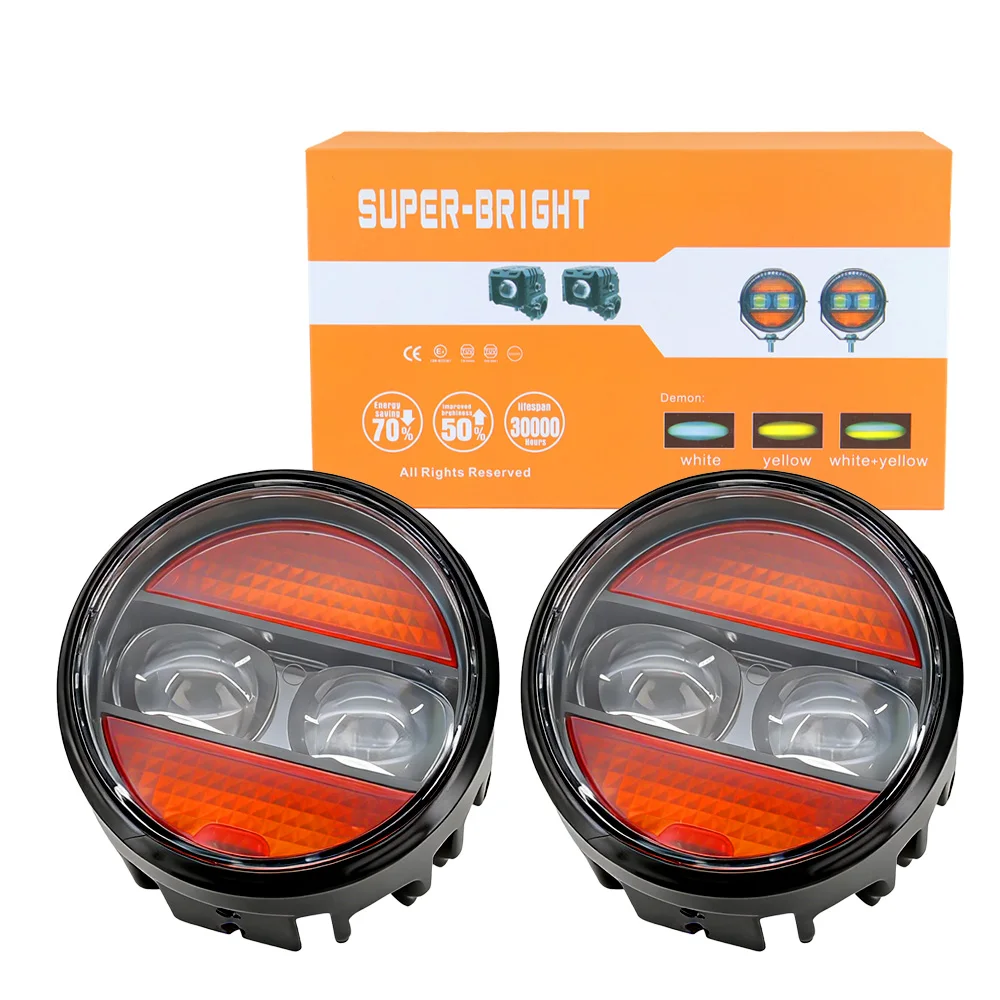 Motorcycle LED Headlight 2pcs 12V 24V Led Work Light Offroad 3.18 Inch Round Spotlights Fog Light For Car Atv Dirt Motorcycle