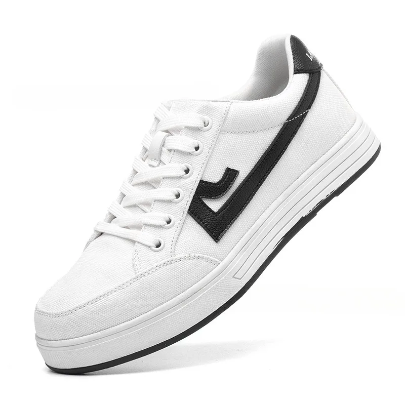 Labor protection shoes with steel toe caps, anti smashing and anti rubber soles, canvas breathable and durable protection image 6