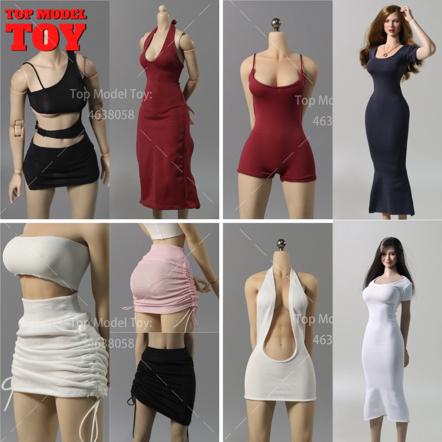 DMTOYS DF086 DF088 DF090 Spódnica Kombinezon Ubrania Akcesoria Model w Skali 1/6 Pasuje do 12-calowej Figurki Żołnierki TBL ANT