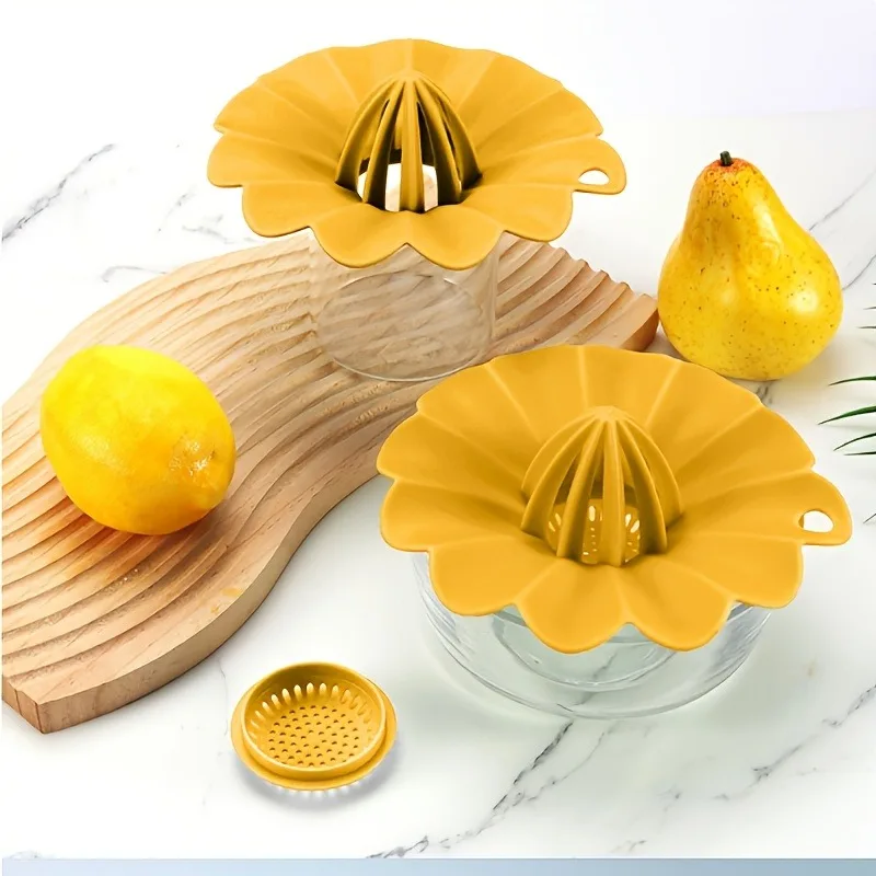 1/2pcs manual juicer, flower shaped suitable for extracting lemon juice, orange juice, etc., essential for summer kitchens