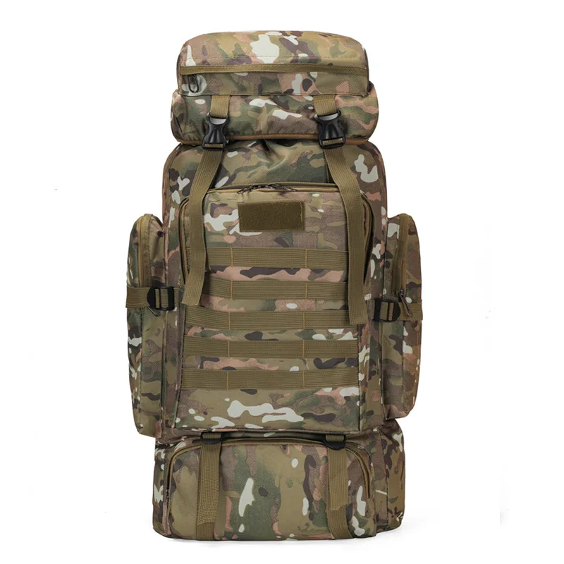 

80L Waterproof Camouflage Tactical Backpack Large Capacity Men's Army Backpacks Camping Backpack Outdoor Mountaineering Bag