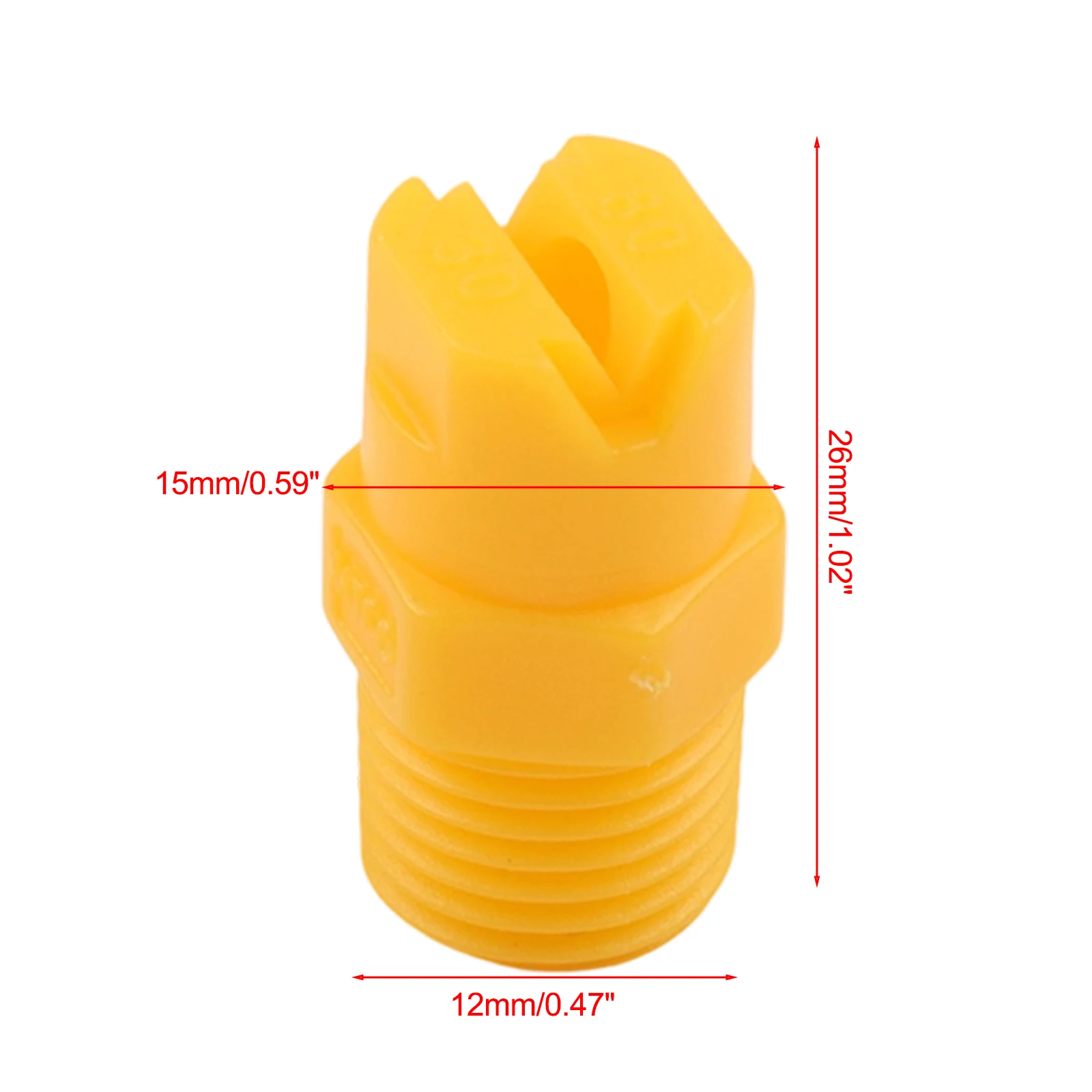 Efficient Coverage Pack of 20 Plastic Flat Fan Nozzles with an Optimized Design for Agricultural Spraying Needs