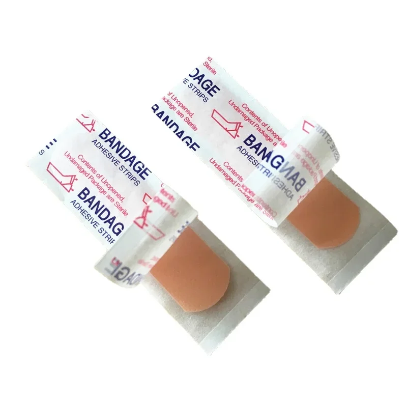 Impermeável PE Band Aid ferida fita de molho, Primeiros Socorros Tiras, Ataduras adesivas respiráveis, Woundplast Patch, 100pcs por conjunto