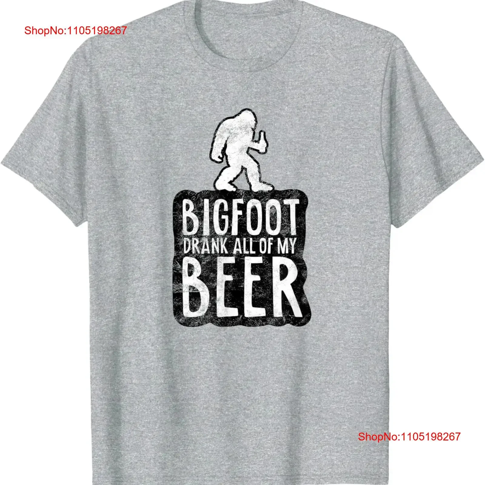 

Забавная футболка для кемпинга Bigfoot Drank All Of My Beer Lovers, винтажная потертая футболка с рисунком, модная мужская повседневная растянутая футболка