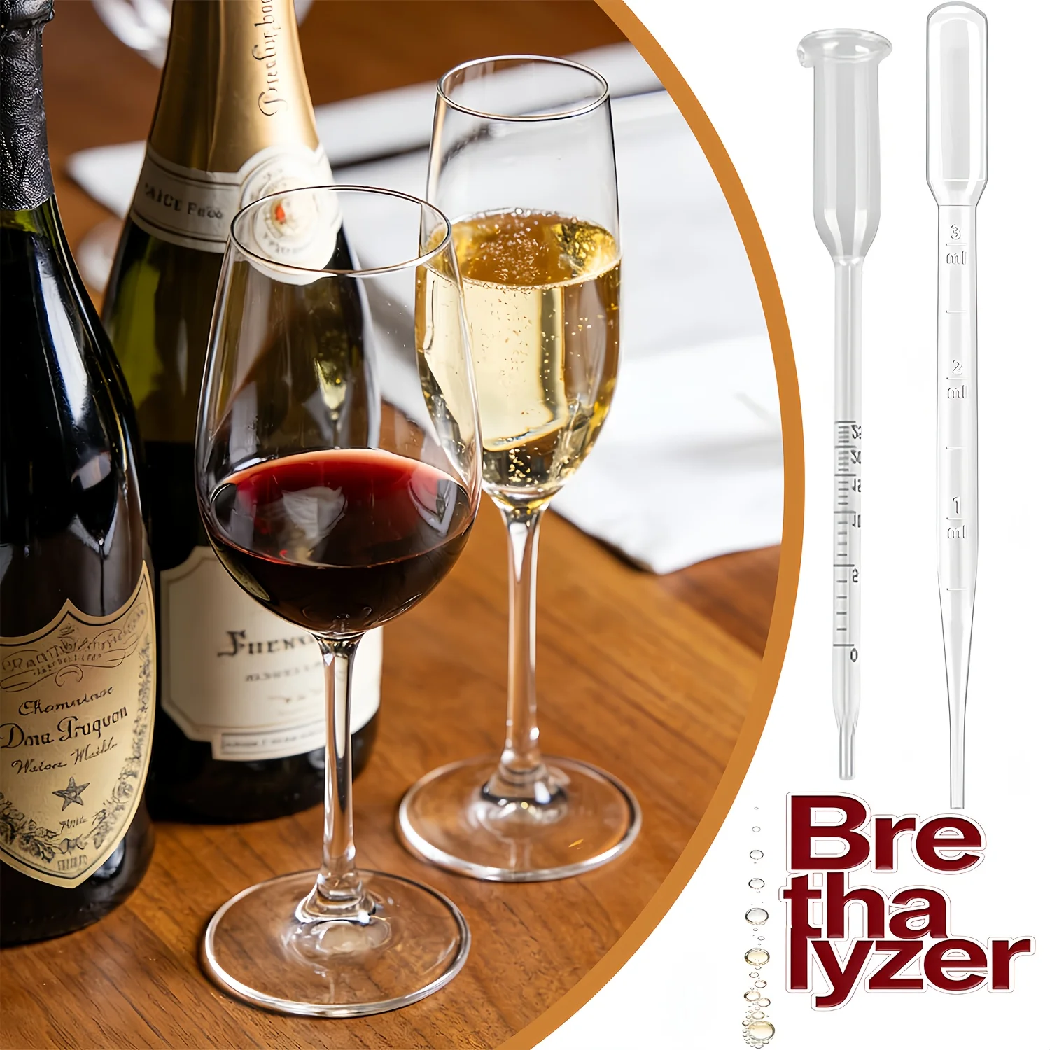 A Set of 1 Alcohol Content Meter with Dropper, Suitable for Manually Measuring the Alcohol Content of Wine (Can Measure from 0 to 25) ° Home Brewing, Laboratory Winemaking, Cocktail Mixing, Alcohol Reading Tester, Manual Measurement, with Alcohol Extraction Dropper, Suitable for Measuring Beer, Champagne, Cocktails, Rice Wine, Fruit Wine, Etc., with Clear Scale, Durable, Professional Brewing Tool.