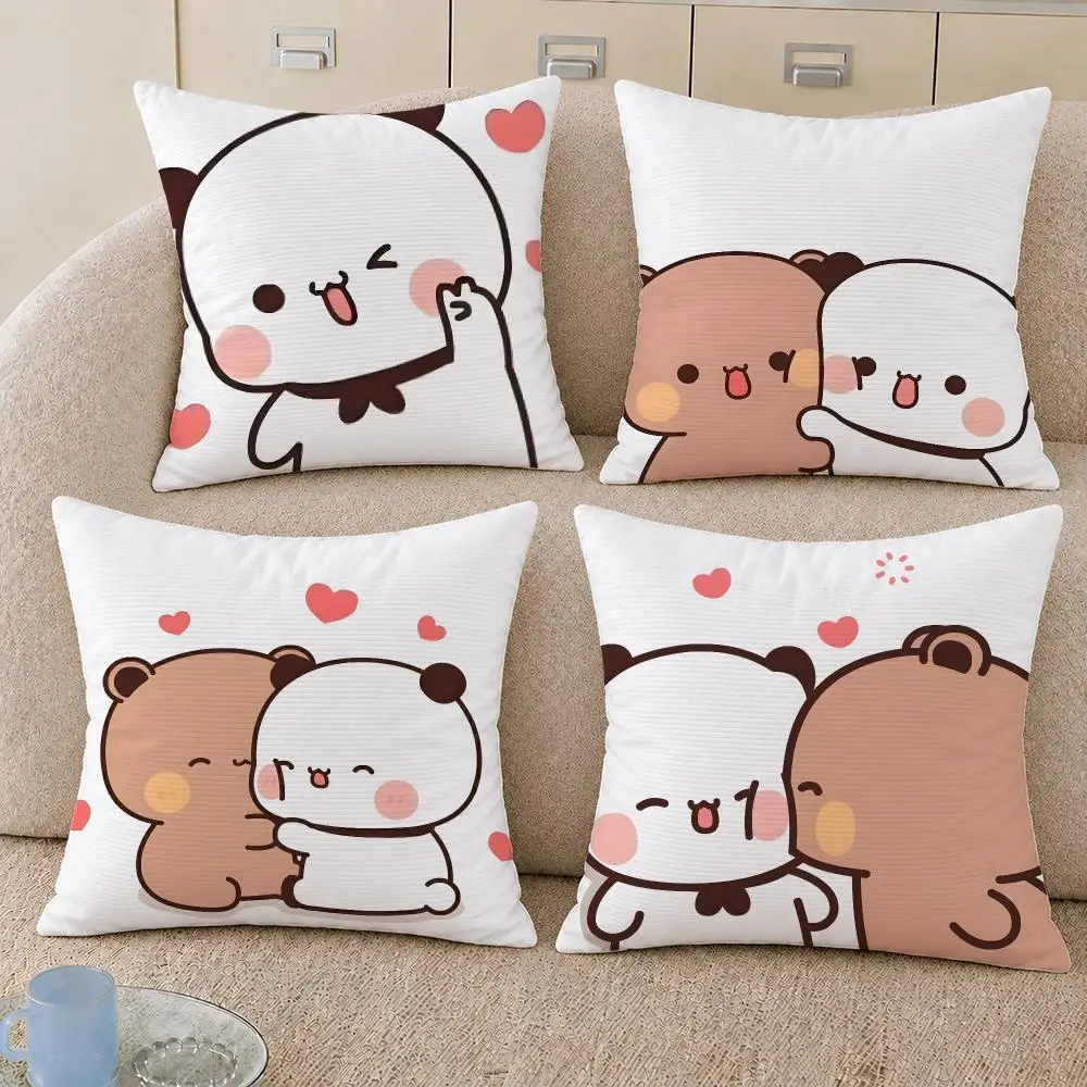Cartoon Bubu Dudu Cute Cushion Cover Decorative Pillowcase Soft Short Plush Cozy Durable Sofa Home Decor Items Gift
